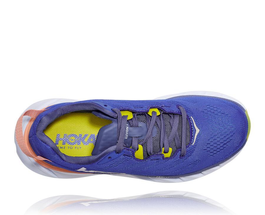 Hoka Australia One One Elevon 2 - Womens Running Shoes Blue/White - WKADC-9148